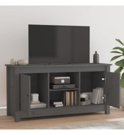 Meuble TV Gris 103x36,5x52 cm Bois de pin massif