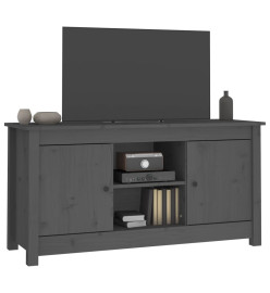 Meuble TV Gris 103x36,5x52 cm Bois de pin massif