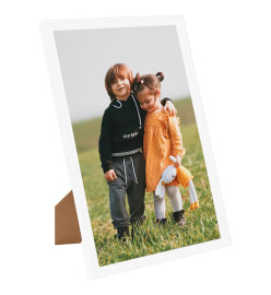 Collages de cadres photo 5 pcs au mur table Blanc 59,4x84cm MDF