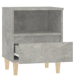 Table de chevet Gris béton 40x35x50 cm