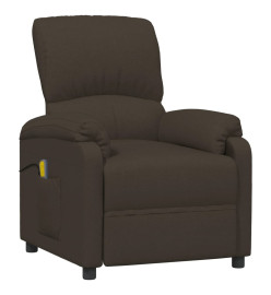 Fauteuil de massage Marron foncé Tissu