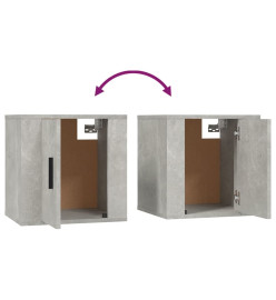 Ensemble de meubles TV 2 pcs gris béton bois d'ingénierie