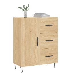 Buffet chêne sonoma 69,5x34x90 cm bois d'ingénierie