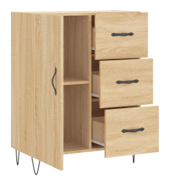 Buffet chêne sonoma 69,5x34x90 cm bois d'ingénierie