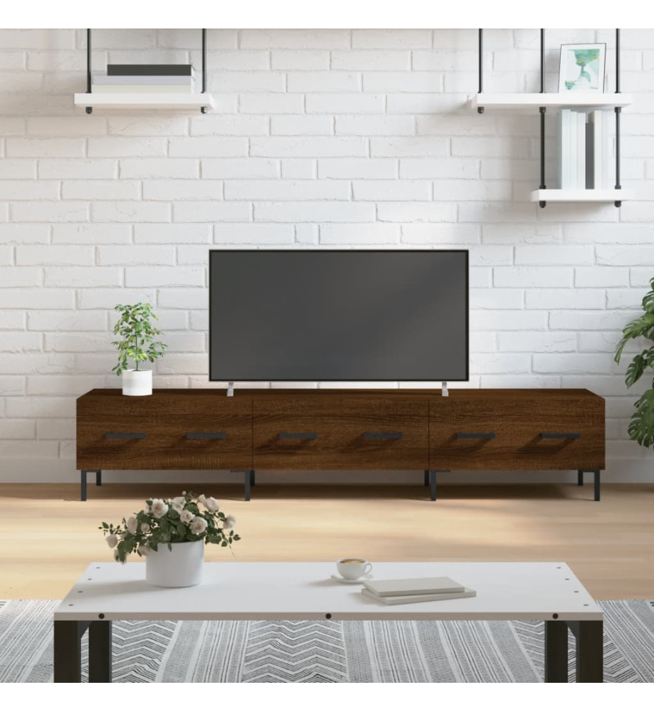 Meuble TV chêne marron 150x36x30 cm bois d'ingénierie