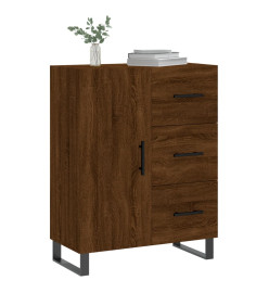 Buffet chêne marron 69,5x34x90 cm bois d'ingénierie