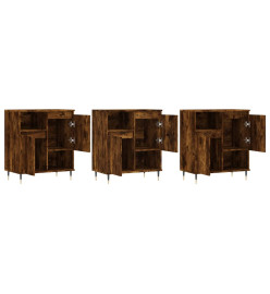 Buffets 3 pcs Chêne fumé Bois d'ingénierie