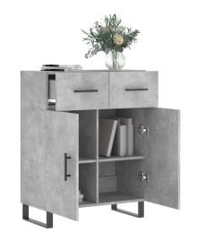 Buffet gris béton 69,5x34x90 cm bois d'ingénierie