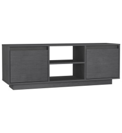 Meuble TV Gris 110x30x40 cm Bois de pin massif