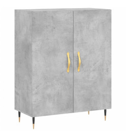 Buffet gris béton 69,5x34x90 cm bois d'ingénierie