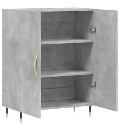 Buffet gris béton 69,5x34x90 cm bois d'ingénierie