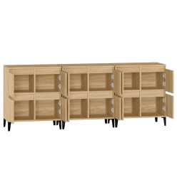 Buffets 3 pcs chêne sonoma 60x35x70 cm bois d'ingénierie