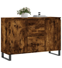 Buffet chêne fumé 104x35x70 cm bois d'ingénierie