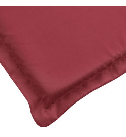 Coussin de chaise longue rouge bordeaux 200x60x3cm tissu oxford