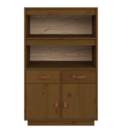 Buffet haut Marron miel 67x40x108,5 cm Bois massif de pin