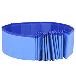 Piscine pliable pour chiens Bleu 300x40 cm PVC