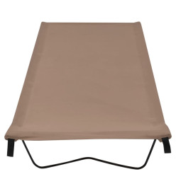 Lit de camping 180x60x19 cm Tissu Oxford et acier Taupe