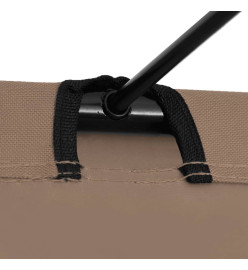 Lit de camping 180x60x19 cm Tissu Oxford et acier Taupe