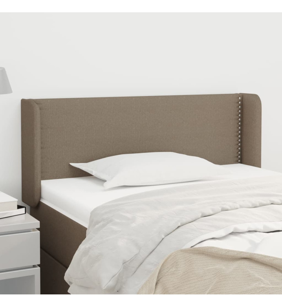 Tête de lit avec oreilles Taupe 103x16x78/88 cm Tissu Tête de lit avec oreilles Taupe 103x16x78/88 cm Tissu