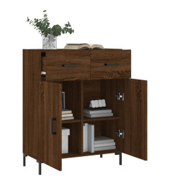 Buffet chêne marron 69,5x34x90 cm bois d'ingénierie