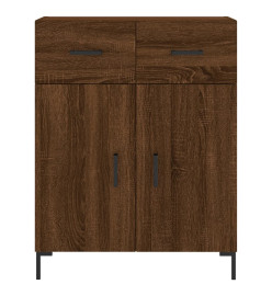 Buffet chêne marron 69,5x34x90 cm bois d'ingénierie