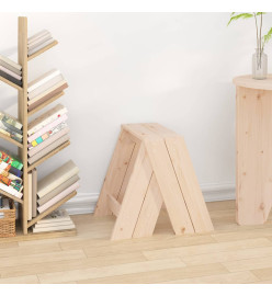 Tabourets lot de 2 40x40x45 cm bois massif de pin