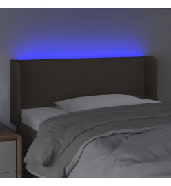 Tête de lit à LED Taupe 103x16x78/88 cm Tissu