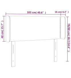 Tête de lit à LED Taupe 103x16x78/88 cm Tissu