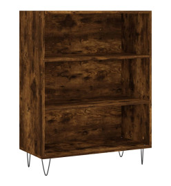 Buffet chêne fumé 69,5x32,5x180 cm bois d'ingénierie