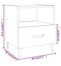 Tables de chevet 2 pcs Sonoma gris Bois d'ingénierie