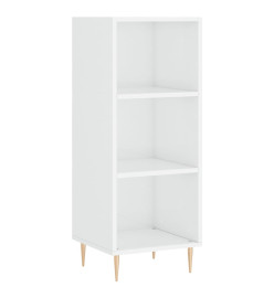 Buffet blanc brillant 34,5x32,5x90 cm bois d'ingénierie