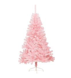 Demi sapin de Noël artificiel avec support Rose 180 cm PVC