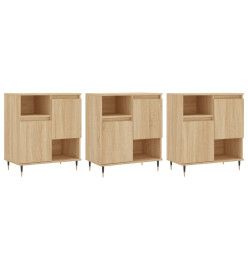 Buffets 3 pcs Chêne sonoma Bois d'ingénierie