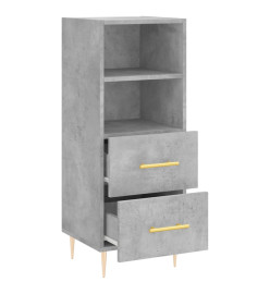 Buffet Gris béton 34,5x34x90 cm Bois d'ingénierie