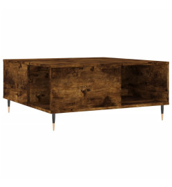 Table basse chêne fumé 80x80x36,5 cm bois d'ingénierie