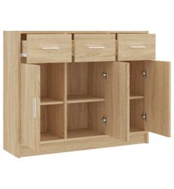 Buffet chêne sonoma 91x28x75 cm bois d'ingénierie