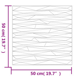 Panneaux muraux 24 pcs blanc 50x50 cm EPS 6 m² pierre