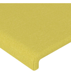 Tête de lit à LED Vert 203x16x78/88 cm Tissu