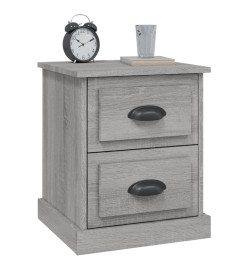 Tables de chevet 2 pcs sonoma gris 39x39x47,5cm bois ingénierie