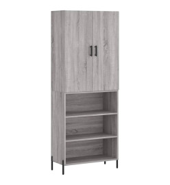 Buffet haut Sonoma gris 69,5x34x180 cm Bois d'ingénierie