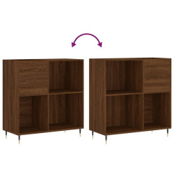 Armoire à disques chêne marron 84,5x38x89 cm bois d'ingénierie