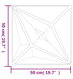 Panneaux muraux 48 pcs blanc 50x50 cm EPS 12 m² étoile