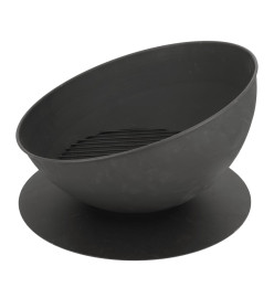 Esschert Design Bol de feu incliné sur disque Noir