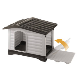 Ferplast Niche pour chiens Villa 90 Gris 88 x 72 x 65 cm 87255099