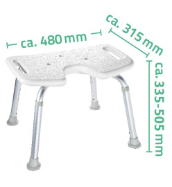 RIDDER Tabouret de baignoire Blanc 150 kg A0050501