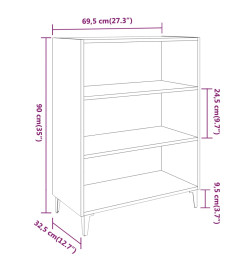 Buffet Chêne fumé 69,5x32,5x90 cm Bois d'ingénierie