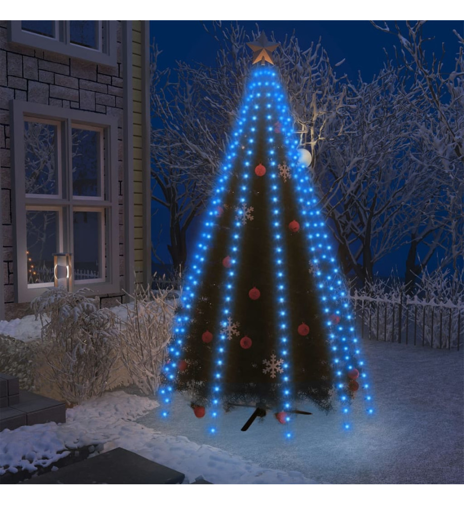 Guirlande lumineuse d'arbre de Noël 300 LED Bleu 300 cm