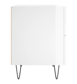 Tables de chevet 2 pcs blanc brillant 40x35x47,5 cm