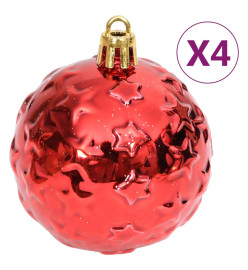 Ensemble de boules de Noël 70 pcs Doré et rouge