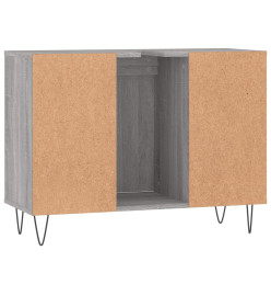 Armoire salle de bain sonoma gris 80x33x60 cm bois d'ingénierie